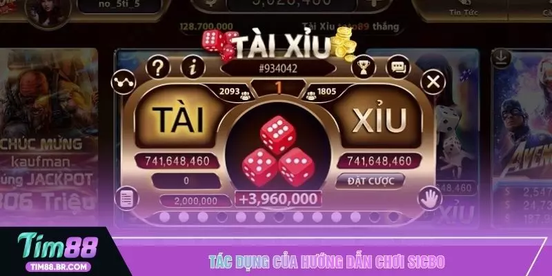Tác dụng của hướng dẫn chơi sicbo